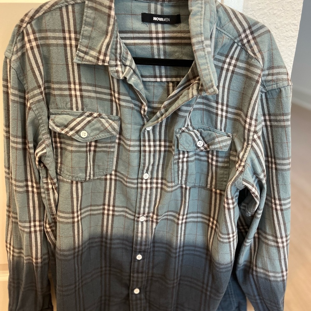 Green Plaid Men's Shirt